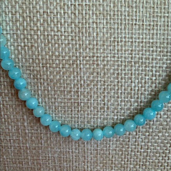 Elegant Blue Beaded Necklace - Picture 3 of 3